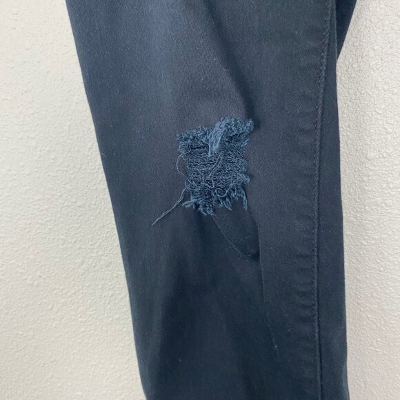 Isabel Maternity Womens 4 Black Side Panel Distressed Skinny Jeans - Picture 4 of 9